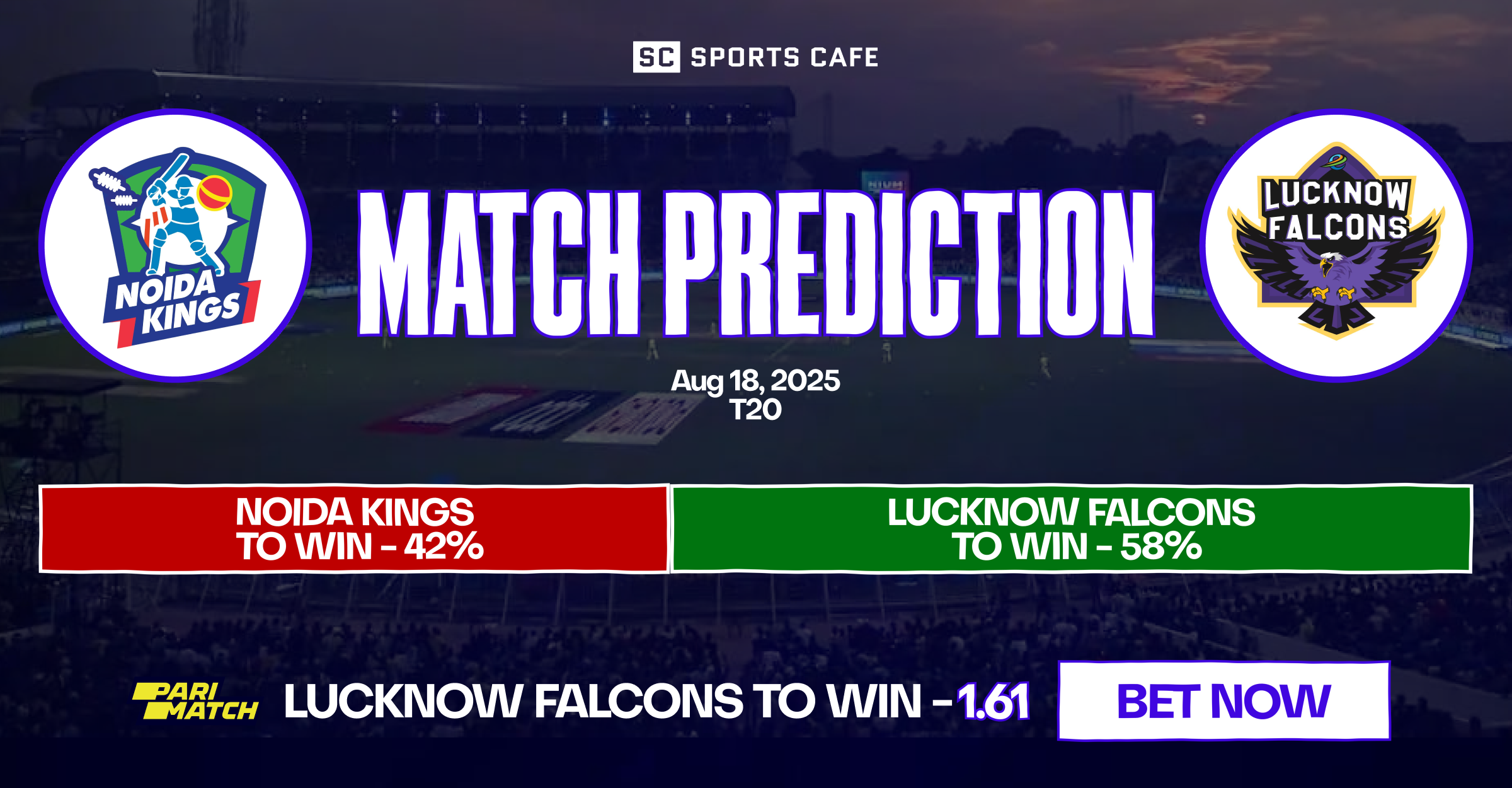 Noida Kings vs Lucknow Falcons